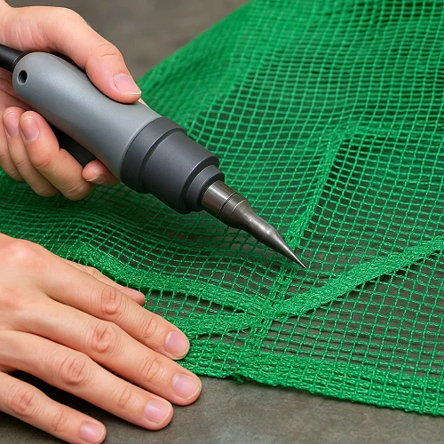 ứng dụng hàn vá lưới bảo hộ công trình