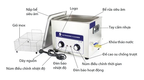 Máy làm sạch trang sức bằng sóng siêu âm