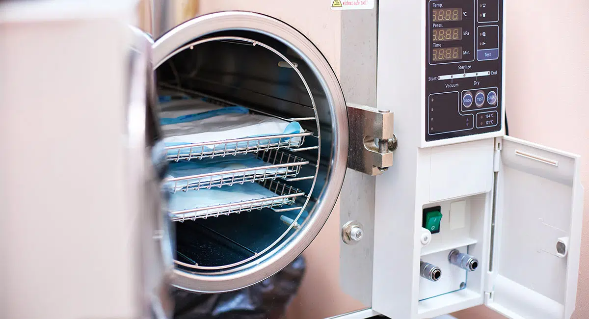 Test running an autoclave sterilizer after repair