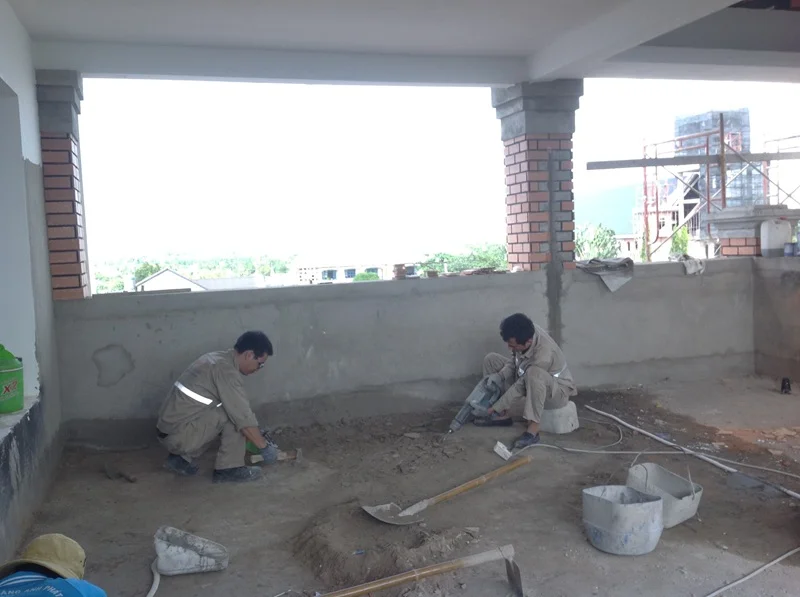 Xử lý bề mặt trước khi thi công chống thấm
