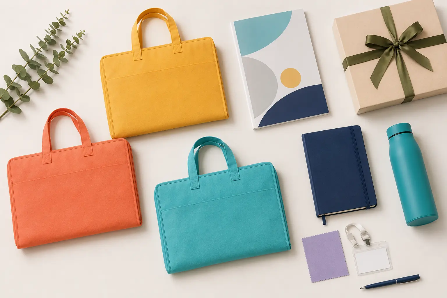 Bộ welcome kit và túi tài liệu hội nghị nhiều màu