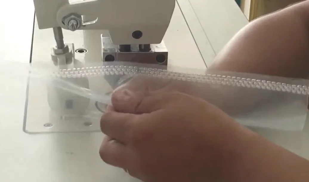 PP plastic film seam after ultrasonic sewing